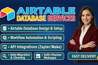 design custom airtable databases, automations, and workflows for your bussiness