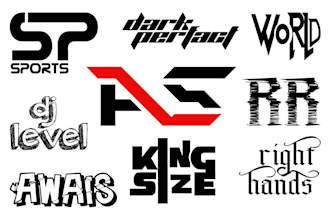 do design your text typography dj rap or music,  and company logo