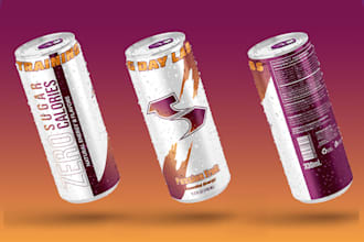 create a perfect energy drink label for your brand