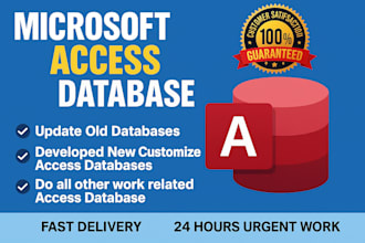 do your any ms access job , microsoft access database project