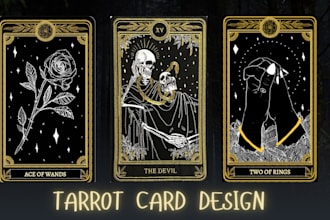 design tarrot card,tcg playing cards,tarrot deck and mockups