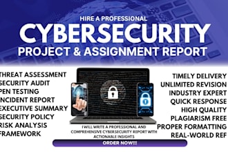 do cyber security assigned reports, projects, pentesting, and tasks in 24 hrs