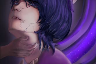 draw anime or original character as custom avatar or pfp