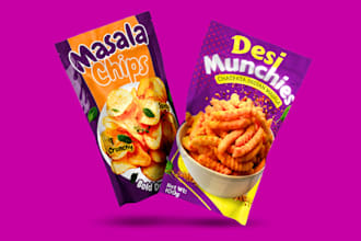 design food packaging pouch design mylar bag product packaging box design label