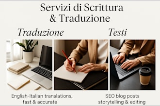 translate your texts from italian to english and vice versa