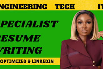 specialist resume on IT, tech, engineering resume, ats opt and linkedin