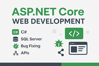 build or fix your asp dot net core c sharp web application