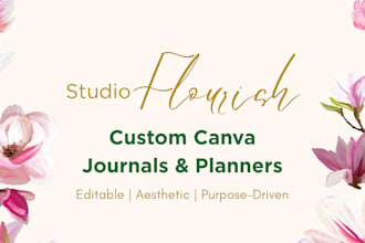design a beautiful custom canvas planner or digital journal