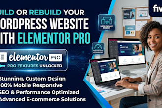 build or rebuild wordpress website with elementor pro