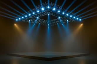 create 3d cgi stage design, event center design, hall design interior