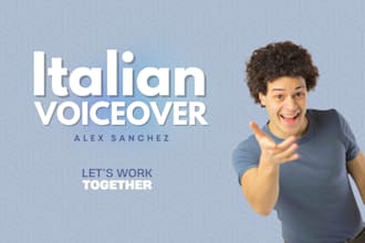 be your young, fresh, dynamic italian voice for any project