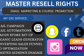 do master resell rights promotion with email marketing for organic massive sales