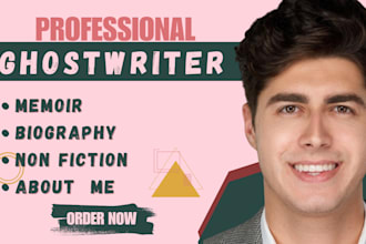 ghostwrite ebook memoir fiction nonfiction biography about me