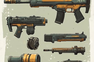 create 3d weapon illustration for you