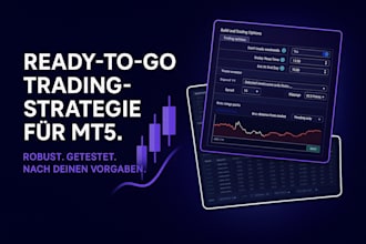 deliver a tested metatrader 5 ea strategy with backtest data