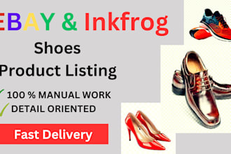 do expert in shoes ebay product listing ,ebay SEO, best keyword research