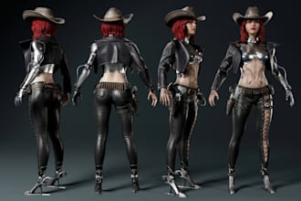 3d realistic character, aaa game character modelling, 3d unreal engine metahuman