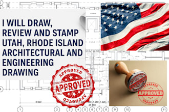 draw, review and stamp utah, rhode island architectural and engineering drawing