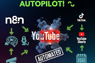 create youtube or tiktok automation workflow in n8n and make com