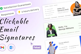 make a clickable HTML email signature for outlook and gmail