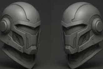 sculpt 3d helmet model , helmet mask , mask model for 3d printing
