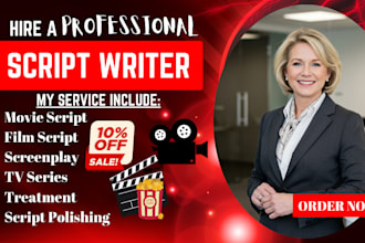 write blockbuster movie script, screenplay, screenwriting, film script, tv pilot