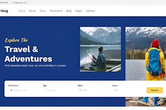 build wordpress travel agency, travel affiliate, tourism booking wix website