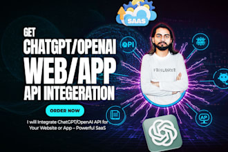 integrate chatgpt openai API for your website or app powerful saas solution