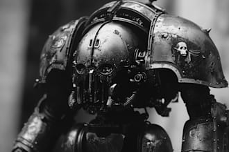 make a warhammer 40k character art for your project