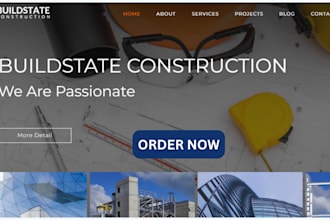 design construction website contractor website, plumbing, handyman