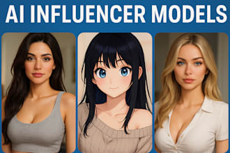 create hyper realistic ai influencermodels for fanvue instagram brands manga art