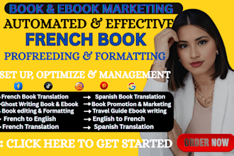 proofread, edit, and typeset your french book for publishing on amazon KDP