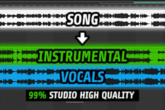 remove, isolate or extract vocals or instrumentals from any song