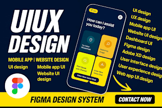 create website ui ux design, dashboard ui, mobile app ui ux design