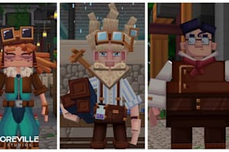 create 3d minecraft voxel nft characters, game modpacks, sandbox game assets