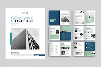 design annual report, company profile, bifold, trifold, brochures