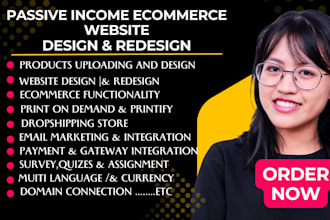 passive income shopify store wordpress website on godaddy shopify wix hostinger
