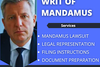 help you file writ of mandamus to fast track your uscis application