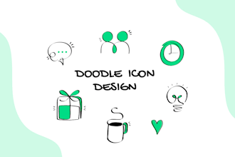 design professional unique icon set for app and website