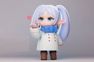 design cute 3d chibi character 3d funko pop 3d vtuber cute sculpt 3d model