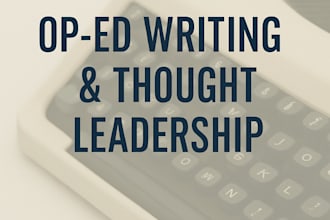 ghostwrite a compelling oped or thought leadership article
