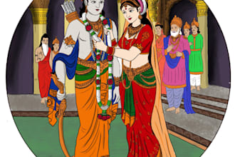 create divine indian god and goddess artwork