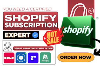 setup shopify subscription box appstle seal recharge bold subi loop recurpay app