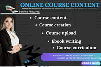 online course content ebook online course teachable course creation