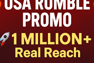 shoutout USA rumble video promotion to 1 million people for views and followers