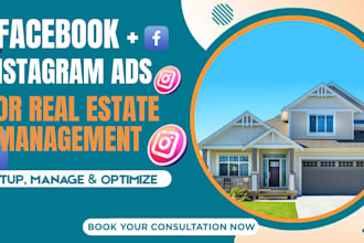 create facebook  instagram advertising  for real estate management and investors