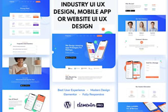 do industry UI UX design, mobile app or website ui ux design