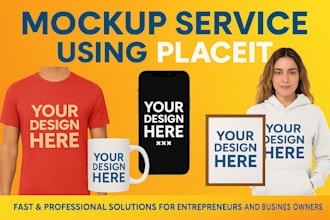 create professional mockups for any product using placeit