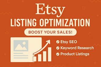 write etsy SEO optimized etsy listings to boost your etsy sales