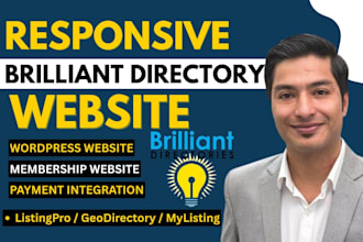 create responsive wordpress brilliant directory website, membership websites